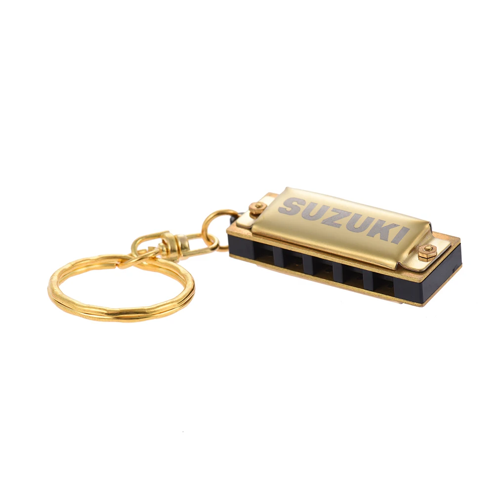 Брелок гармоника Suzuki Mini с 5 отверстиями 10 тонов|suzuki harmonica|harmonica miniharmonica keychain |