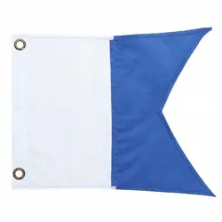 Открытый 35x30 см полиэстер сине-белые погружения флаг лодка подводный дайвинг подводной охоты плавающий флаг