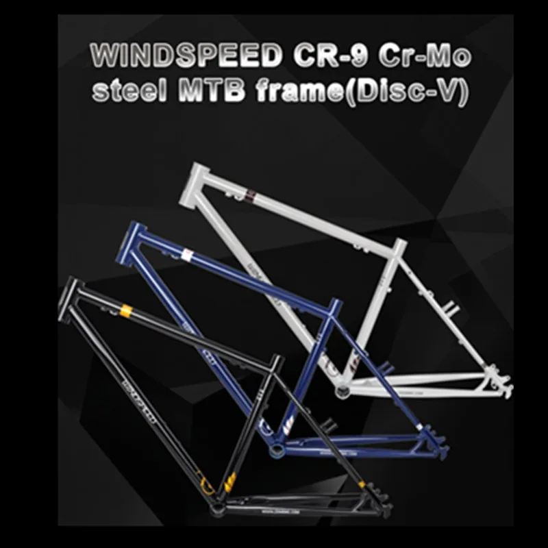 Windspeed CR 9 MTB рама вилка 26 ''диск + V тормоз MO сталь 4130 для горного
