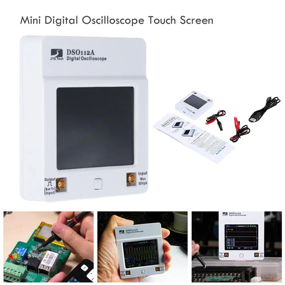 

DSO 112A Pocket-Sized Mini Digital Oscilloscope Touch Screen Portable USB Oscilloscope 1set J3