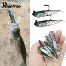 Relefree 6 шт. силиконовый 3D погружающийся, мягкий рыбы поддельные рыболовные приманки бионная приманка в виде гольяна crankbaits снасти поп еда чаша кормушка