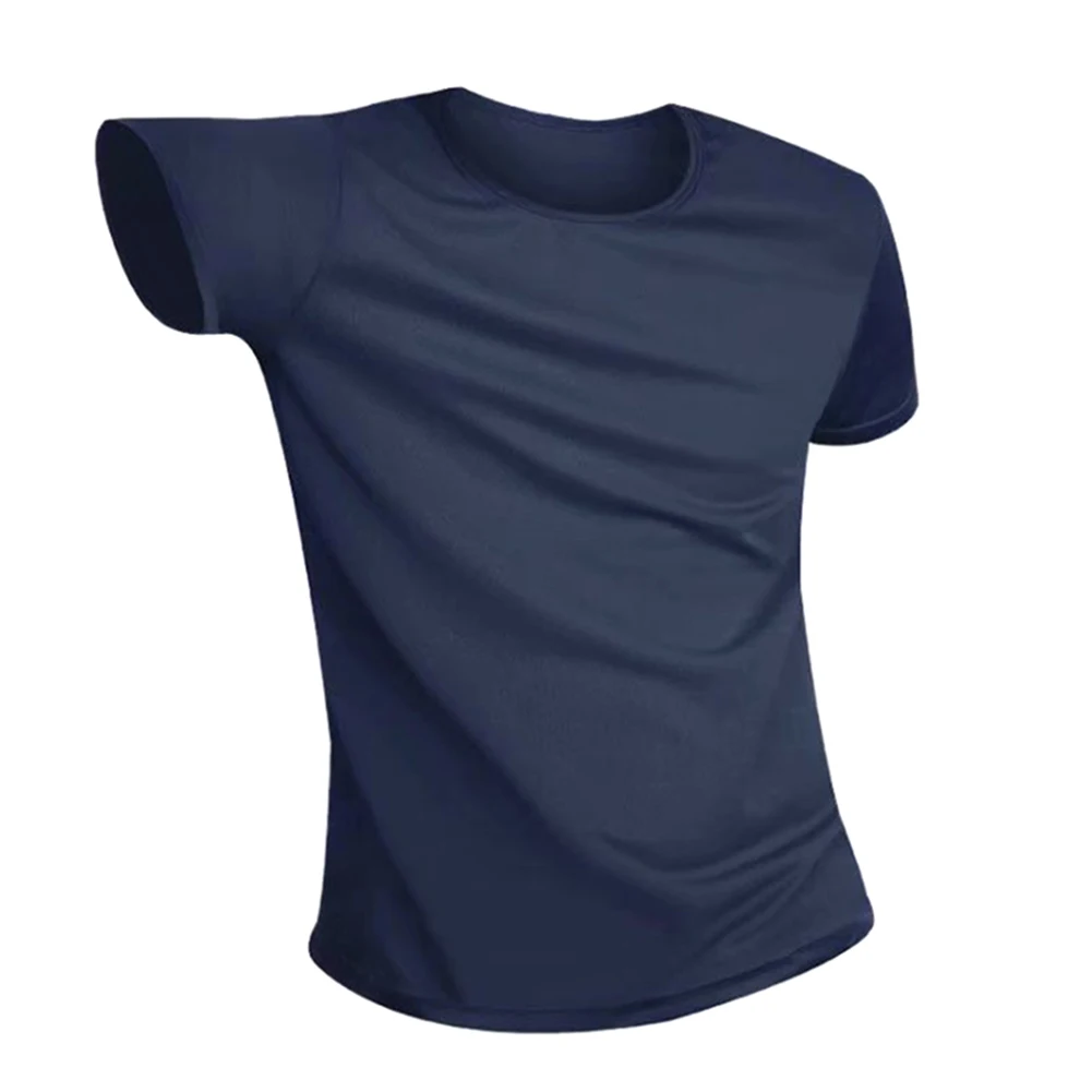 Мужская водонепроницаемая пятнистая быстросохнущая противообрастающая футболка дышащие футболки для лета IK88 - Цвет: Тёмно-синий