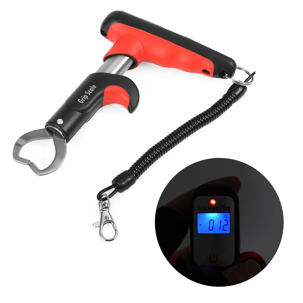LEO Electronic Fishing Lip Grabber Gripper Grip Tool Fish Holder Tackle W/Scale