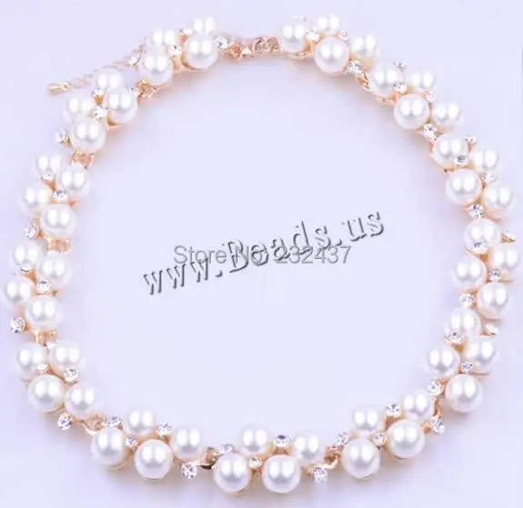 Free shipping!!!Zinc Alloy Jewelry Necklace Unique with Glass Pearl brass lobster clasp 5cm extender chain Round|necklace bottle|necklace goldclasps