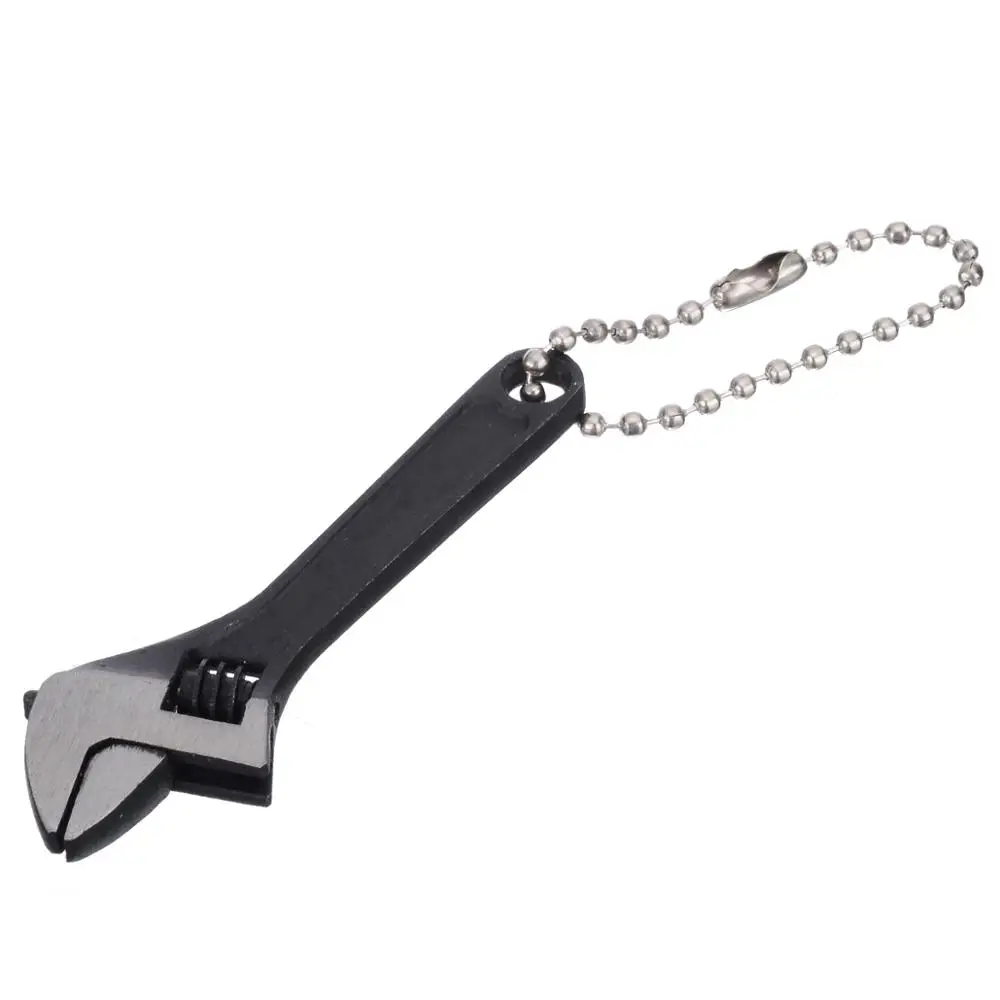 

66mm 2.5" Mini Metal Adjustable Tool Wrench Spanner Key Chain Ring Keyring