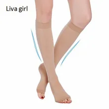 Высококачественные медицинские компрессионные чулки с открытым носком, 20-30 мм рт. Ст., большие размеры S XXL(1 пара), Прямая поставка