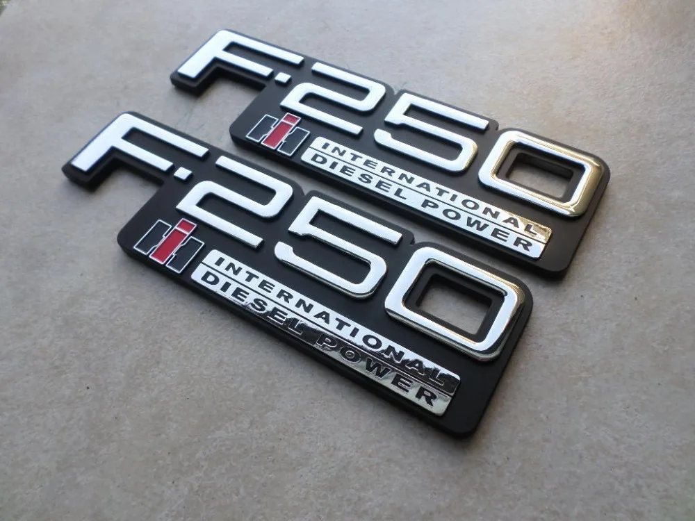 

CUSTOM F250 83-94 OBS INTERNATIONAL DIESEL POWER FENDER ABS F250 F-250 INTERNATIONAL DIESEL POWER Auto Emblems Badges 3D