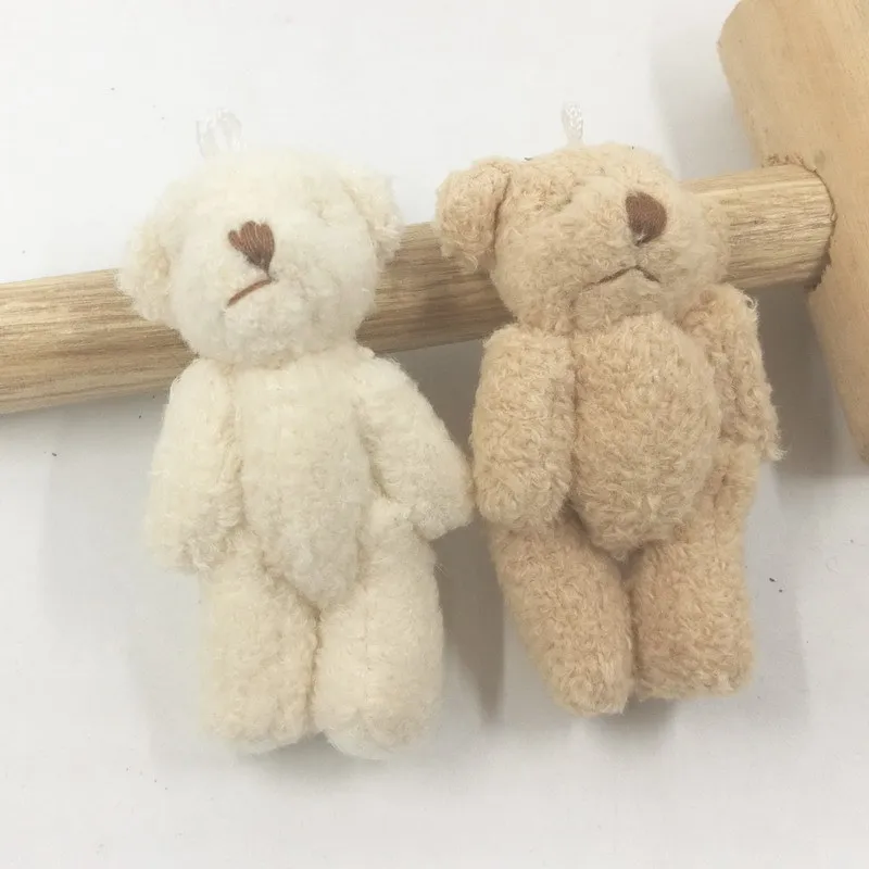 Cute Small Joint Teddy Bears Mini Stuffed Jointed Bear Ted Bears Dolls DIY Flower Bouquet Wedding Party Decor 6cm 50pcslot  (13)