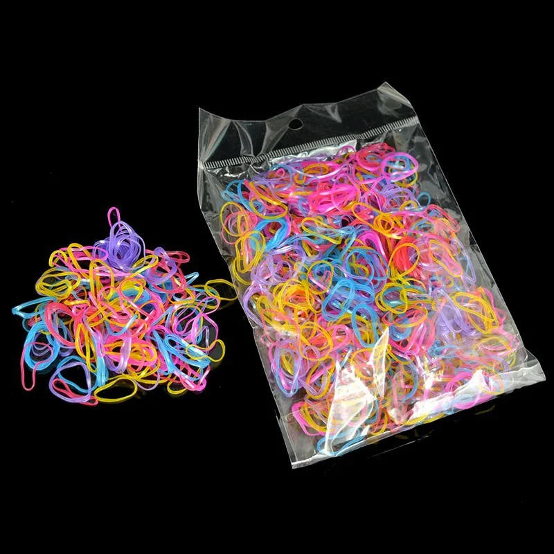 1000 Pcs Mini Rubber Bands,Soft Elastic Bands,Tiny Black Rubber Bands for  Home Office Use, 06*0.9 mm