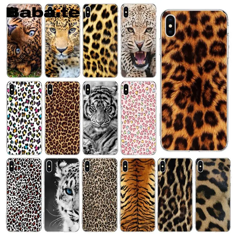 

Babaite Tiger Leopard Novelty Fundas Phone Case Cover for Apple iPhone 8 7 6 6S Plus X XS MAX 5 5S SE XR Cellphones