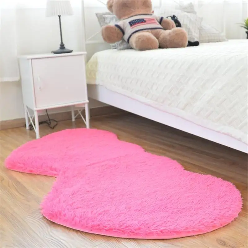 Buy 80X160CM Double Heart Bedroom Rugs And Carpets