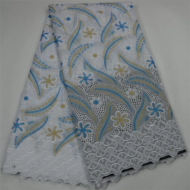 

High Quality Swiss Voile Lace 2018 African Voile Swiss White color swiss voile new lace fabric with stones embroidered swiss