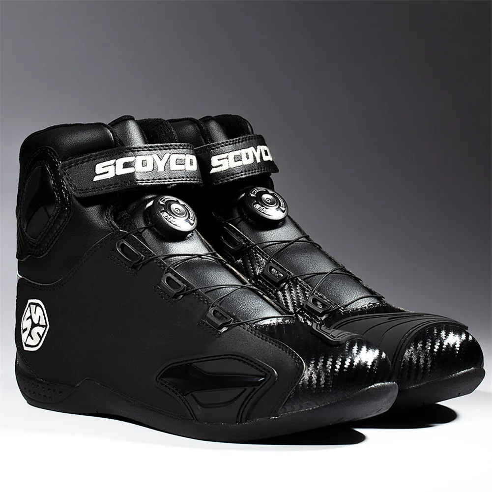 

SCOYCO Motorcycle Boots Stivali Botas Moto Motosiklet Bot Mens Biker Shoes Motociclista Bottes Racing P63285 City Urban Shoes