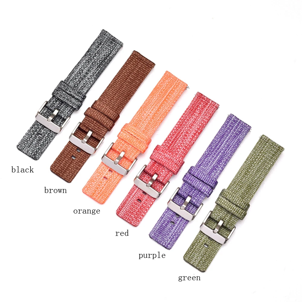 

16 18 20 22mm Nylon Watch Band For Galaxy Gear S3 Watch Comfortable Black Brown Orange Bracelet With Quick Release Spring Bar