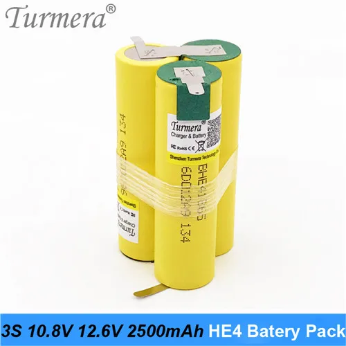 3S 12,6 V 4S 16,8 V аккумулятор 18650 HE4 2500mah 20A разрядный ток для шуруповерта батареи(по индивидуальному заказу - Цвет: 3S-12.6V-HE4-P-01