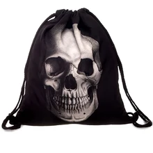 Уникальный Стиль Малый 3D печать скелет рюкзак unisextravel softback Для мужчин Mochila Drawstring мешок школы Обувь для девочек Рюкзаки
