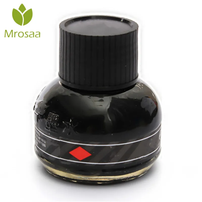 

Newest Mrosaa 60ML Carbon Black Bright Color Fountain Pen Ink Fluent in Writing Ink for Fountain Pen Office School Study Supply