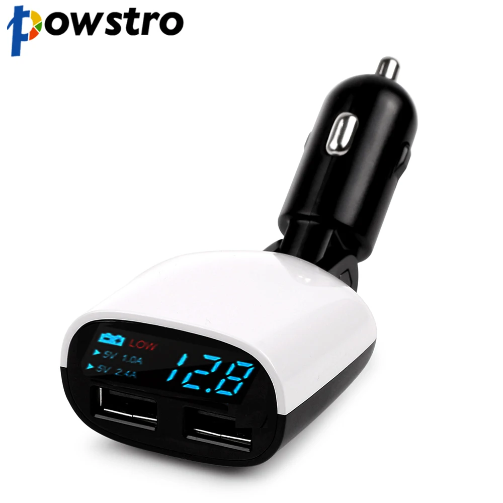 Powstro المزدوجة usb 5v3. 4a شاحن سيارة أدى العرض شاحن محول الجهد الحالي مراقب للقرص الهاتف المحمول شاحن Powstro المزدوجة usb 5v3. 4a شاحن سيارة أدى العرض شاحن محول الجهد الحالي مراقب للقرص الهاتف المحمول شاحن