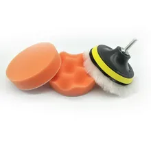 1 шт. Полировочная подушка набор резьбы 3 дюйма Автомобильная полировальная Подушка Набор для полировального станка автомобиля+ адаптер для сверла M10 аксессуары для электроинструментов#30