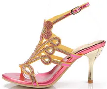 2018 New Women's Fashion Diamond Rhinestone Thin Heels Open Toe Casual Sandals Buckle High Heel Dress Shoes Black Gold Silver 2018 New Women's Fashion Diamond Rhinestone Thin Heels Open Toe Casual Sandals Buckle High Heel Dress Shoes Black Gold Silver