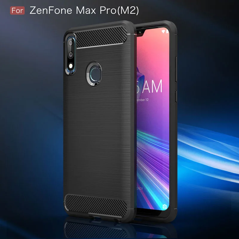 Противоударный чехол для ASUS ZenFone Max Pro M2 ZB631KL, мягкий силиконовый чехол ZB631 ZB 631 KL X01BDA, бампер из углеродного волокна, чехол s