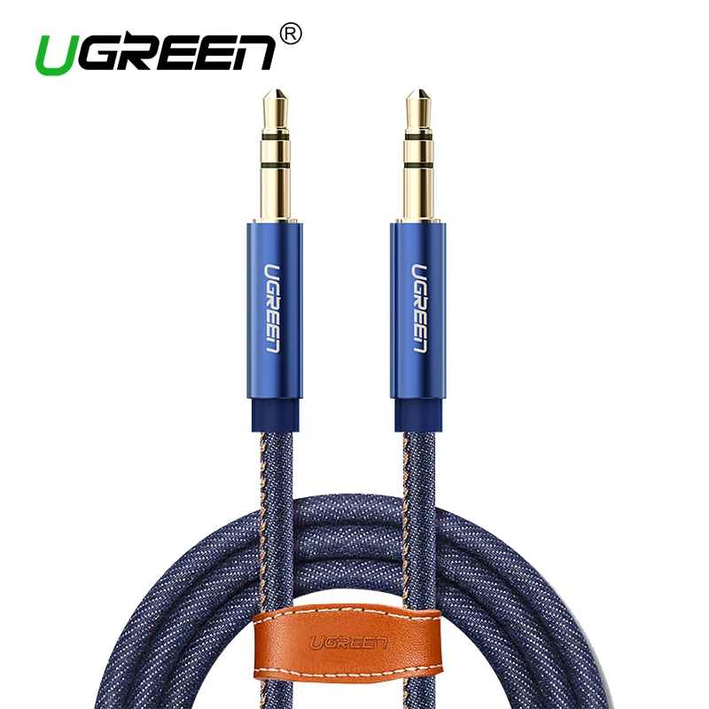 

Ugreen Aux Cable Jack 3.5mm Audio Cable for honor 9 10 iPhone 6 lg g6 Headphone Speaker Car Denim Braided Auxiliary Cable 3.5 mm