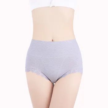 

HW022 Pure Cotton Charge Abdomen Briefs Underpants For Female Sexy Lace Lingerie Panties Women's Comfort Underwear Knickers