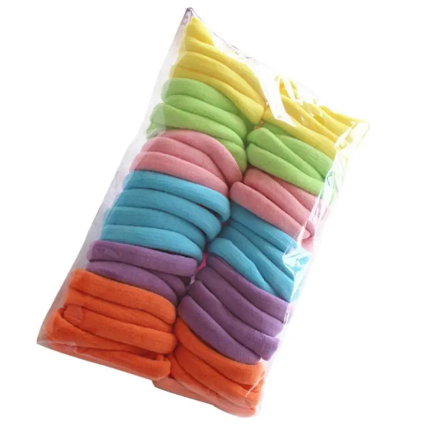 50 шт./пакет Самая низкая цена для девочек и взрослых детей эластичные повязки для волос браслет-хвостик AU18