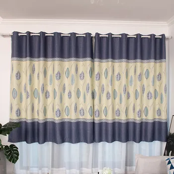 

1Pc Shell Leaf Short Curtain Modern Style Polyester Drape Panel Daylight Protection Smooth Curtain 200cm x 100cm шторы