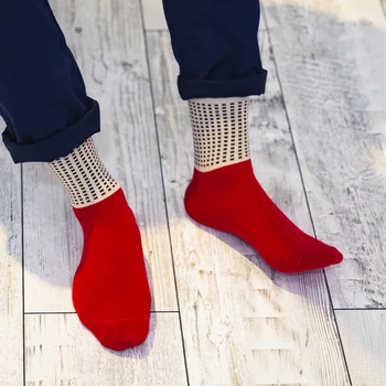 

New Arrival Dots Colorful luxury Style Novelty Men Socks Cotton Socks For Men hip hop Long Art Sock Happy Socks Big Size