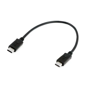 

CY 30cm USB-C USB 3.1 Type C Male Connector to C Male Charge Data Cable for Chromebook White Color