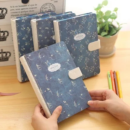 

KIMCOOL Wash Excessive Magnificence Series 32K Notebook Magnetic Button Creative Vintage Student Notepad Diary Thick Notebook