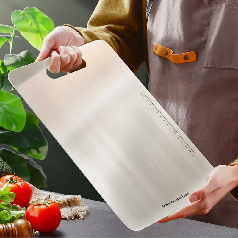 

KuBack HoMmi Household Cutting Board Stainless Steel 304 Chopping Blocks New Upgrade Cutting Board for Fruit Vegetable