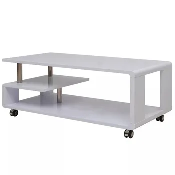 

VidaXL Brilliant Coffee Table Living Room Home Furniture Coffee Table Minimalist Modern Style Wooden Mesas Rectangle Table