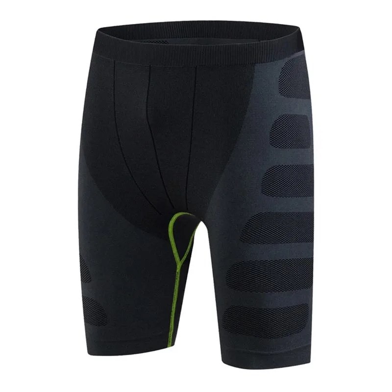 Шорты для бега, мужские спортивные быстросохнущие шорты для бега, быстросохнущие Компрессионные шорты для фитнеса, спортзала, пробежки - Цвет: Зеленый