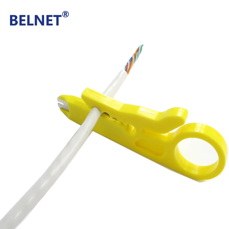RJ45 CABLE STRIPPER CUTTING TOOL HAND HELD simple mini strippers network cable plier yellow UTP cable cutter stripper RJ45 ht11