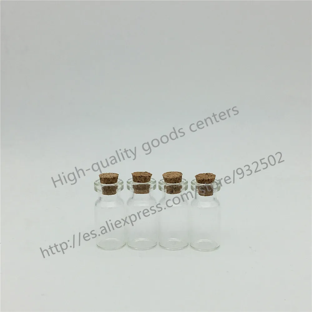 

500pcs 2ml Clear Mini Glass Bottle With Cork, 2cc Small Sample Vials, Glass Cork Bottle,Glass Container