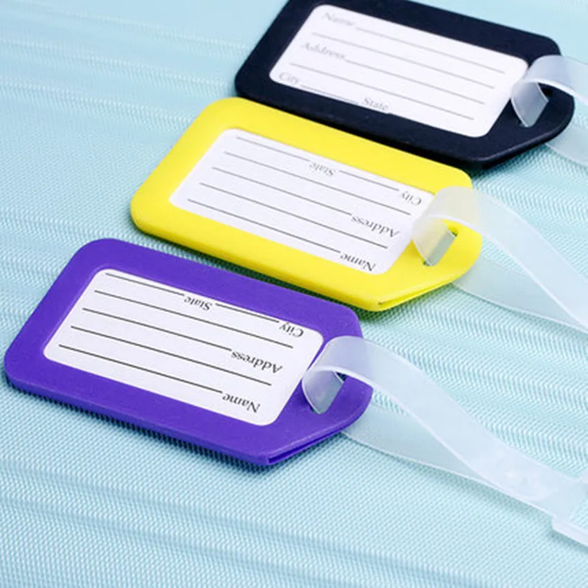 Creative Solid Luggage Tag Hard PVC Plastic Aircraft Baggage Claim Tag