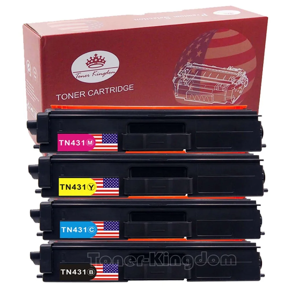 

TONER KINGDOM 4pcs/set TN431 Toner Cartridge For Brother MFC-L8610CDW MFC-L8900CDW HL-L8360CDW HL-L8260CDW HL-L8360CDWT