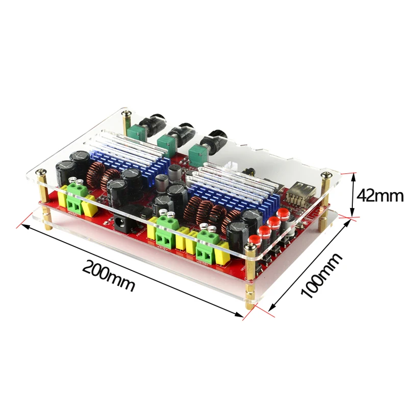 TPA3116D2 Высокая мощность Bluetooth усилитель плата 2,1 канальный цифровой аудио усилители Сабвуфер Amp Поддержка U диск TF декодирование карты