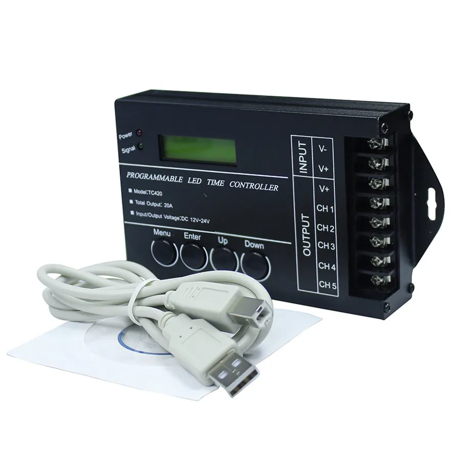 

LED Time Dimmer RGB Controller DC12V 24V 20A 240W LED Time Dimmer Controller For RGBW RGB Single Color LED Strip Light