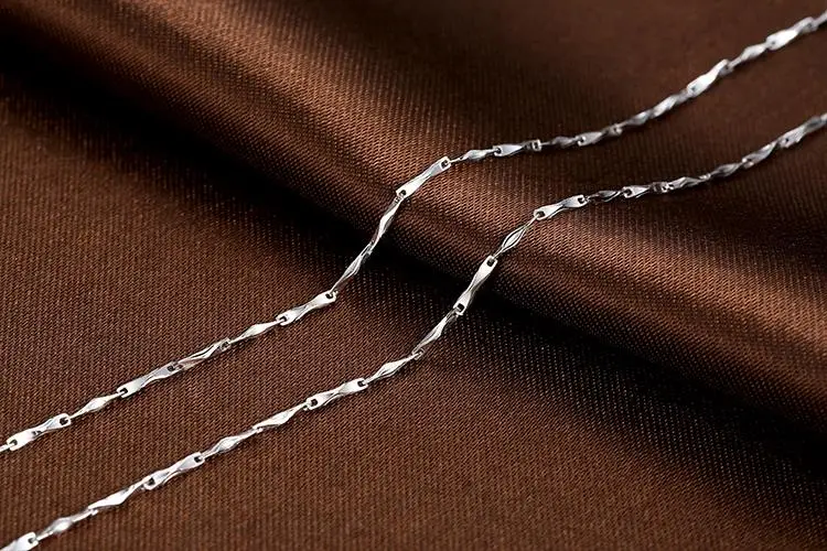 Серебро 925 пробы цепи ожерелья подходят для подвески Шарм для женщин мужчин Роскошные S925 ювелирные изделия подарок DXA003