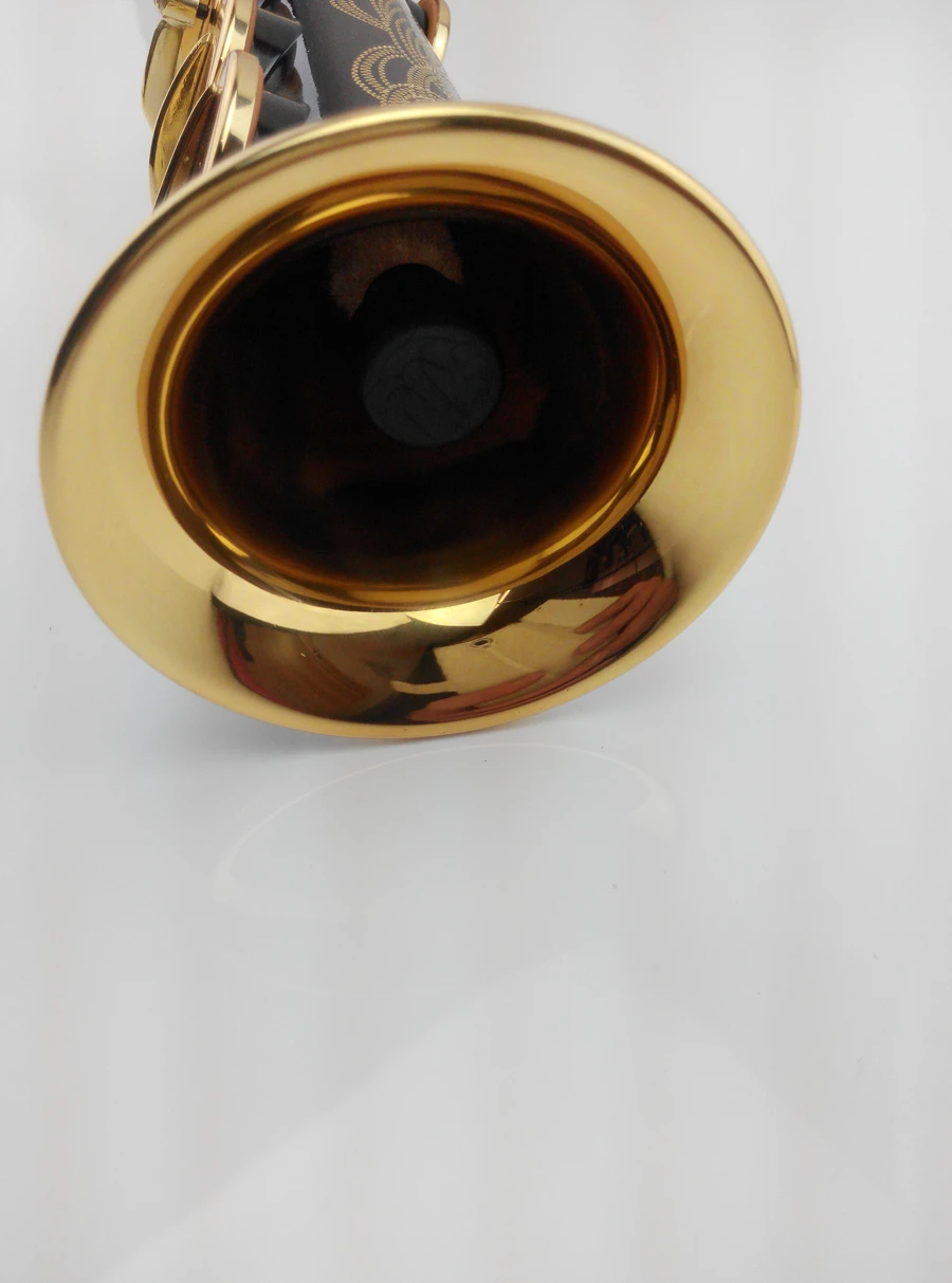 

soprano saxophone High quality free shipping Top 802 Saxophone Sopranos B flat black color gold key professional shipping