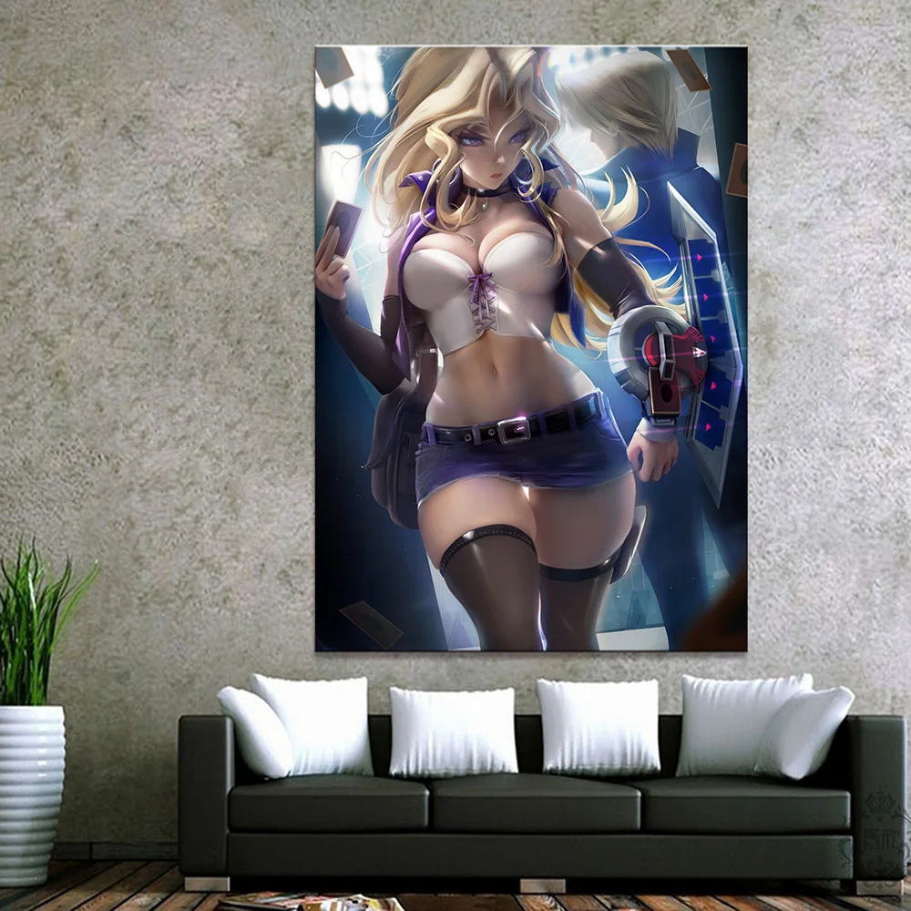 

Canvas Art Pictures 1 Piece Sexy Duel Monsters Animation Painting Modular Poster Living Room Prints Frame Home Wall Decor