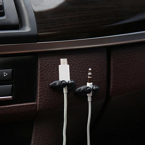8 шт. для автомобиля на клеящейся основе под заказ Зарядное устройство линии застежка зажим USB кабель Исправлена липкий зажим держатель