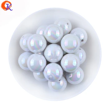 

Fashion Jewelry 20MM 100Pcs/Lot AB Shiny White Solid Acrylic Chunky Bubblegum Bead For DIY Handmade Accessories CDWB-701049