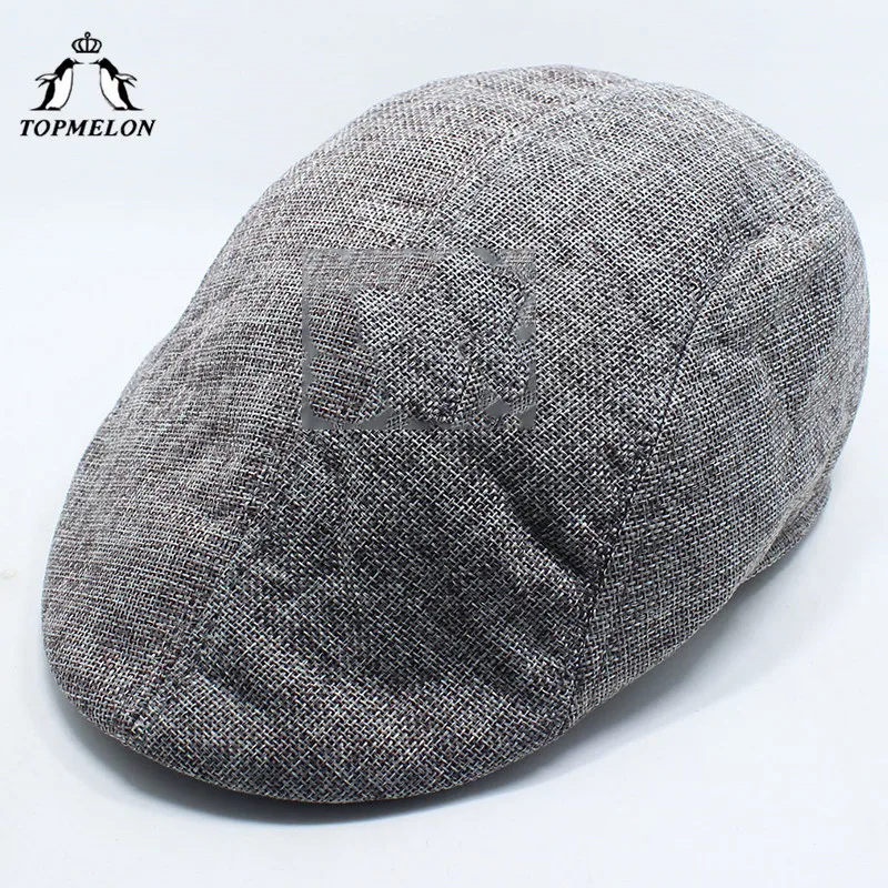 

TOPMELON Beret Hat Men's Fashion Accessories Solid Caps Cotton Material Detective Cap Khaki White Black Brown