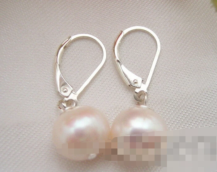 

free shipping 00002 White Pearl Earring lever Back