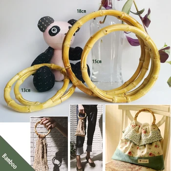 

1 pairs=2 pieces,13cm 15cm 18cm Nature Colors Bamboo Purse Hangers Obag Handle DIY Accessories Bamboo Purse Frame Handles