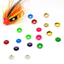 12шт 10мм латунная трубка летать диска конус Tubefly голову Обвязочный Материал семги семга Рыбалка золото серебро зеленый